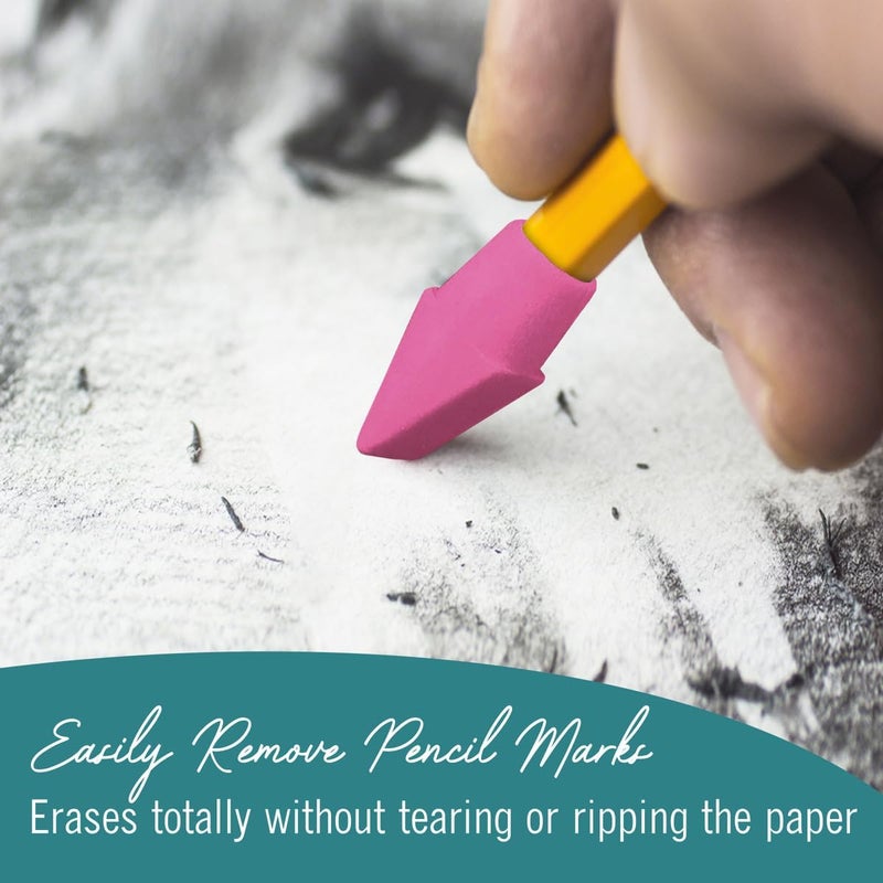 EXTRIC Pencil Top Erasers, 144 Count Pink Cap Erasers, Pink Eraser Tops, Pencil Toppers, Pencils Cap Eraser - Image 2